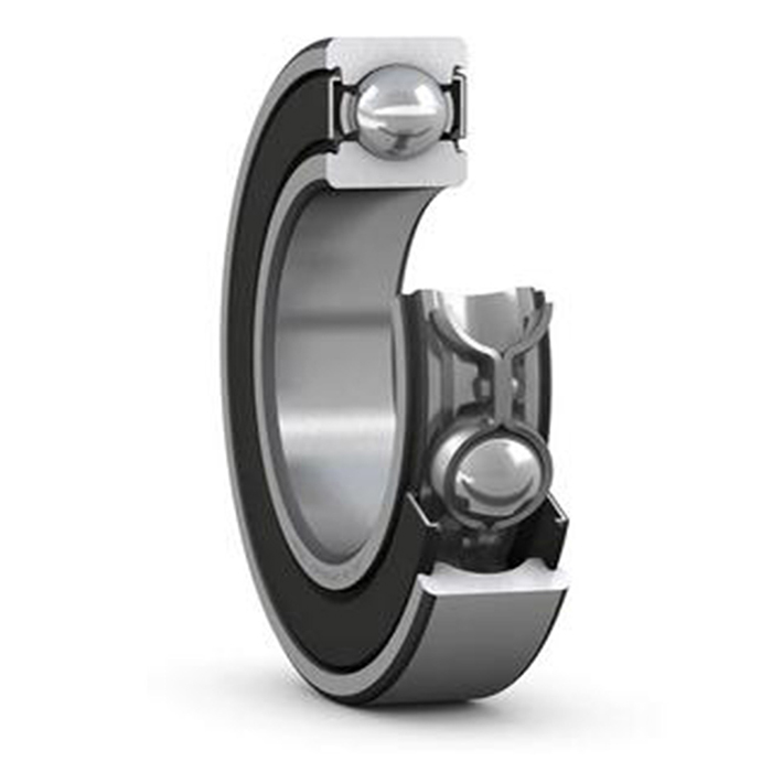 SINGLE ROW DEEP GROOVE BALL BEARINGS WITH A GROOVE ON THE OUTER RING AND GROOVE FOR THE BALL FITTING